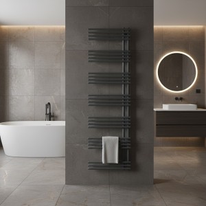 500mm (w) x 1800mm (h) Avantis Anthracite Designer Towel Rail