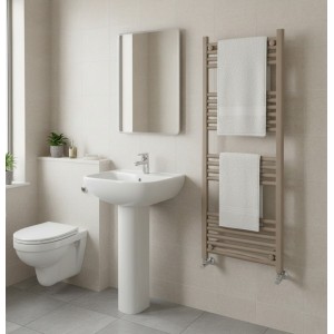 400mm (w) x 1200mm (h) Straight Stone Electric Towel Rail (Single Heat or Thermostatic Option)