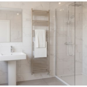 400mm (w) x 1800mm (h) Straight Stone Electric Towel Rail (Single Heat or Thermostatic Option)