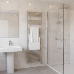 500mm (w) x 1800mm (h) Straight Stone Electric Towel Rail (Single Heat or Thermostatic Option)