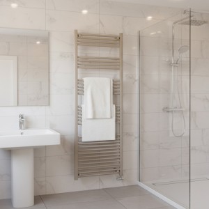 600mm (w) x 1800mm (h) Straight Stone Electric Towel Rail (Single Heat or Thermostatic Option)