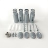 500mm  x 800mm  Straight Silver Grey Heated Bathroom Towel Rail