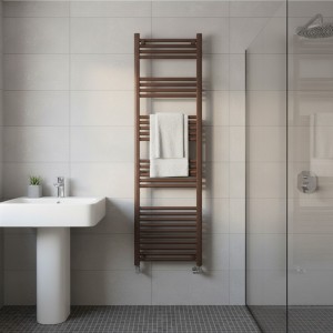 500mm (w) x 1800mm (h) Straight Mocha Electric Towel Rail (Single Heat or Thermostatic Option)