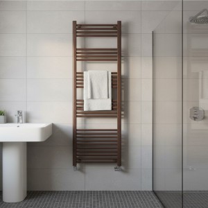 600mm (w) x 1800mm (h) Straight Mocha Electric Towel Rail (Single Heat or Thermostatic Option)