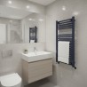 500mm (w) x 800mm (h) Sapphire Blue Towel Rail - closeup