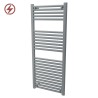 500mm  x 1200mm  Straight Silver Grey Heated Bathroom Towel Rail
