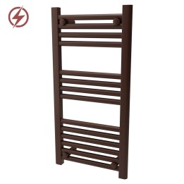 400mm  x 800mm  Straight Mocha Heated Bathroom Towel Rail