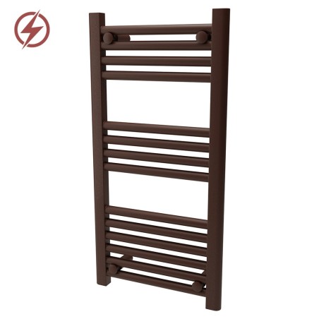 400mm  x 800mm  Straight Mocha Heated Bathroom Towel Rail