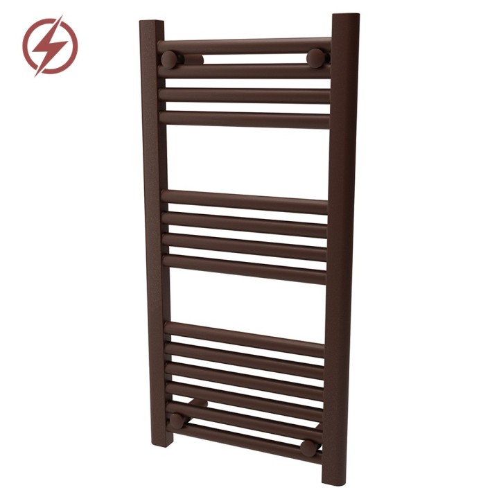 400mm  x 800mm  Straight Mocha Heated Bathroom Towel Rail