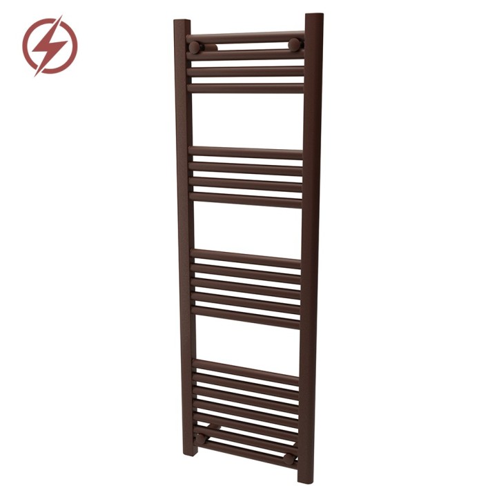 400mm  x 1200mm  Straight Mocha Heated Bathroom Towel Rail
