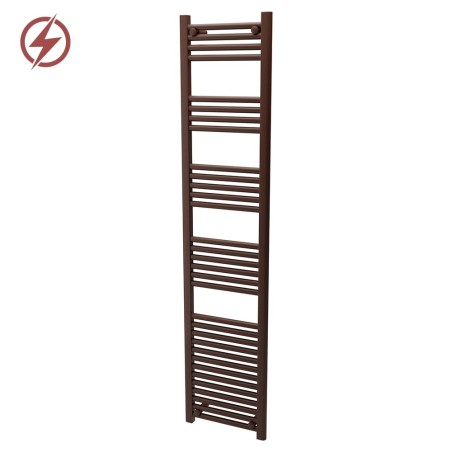 400mm  x 1800mm  Straight Mocha Heated Bathroom Towel Rail