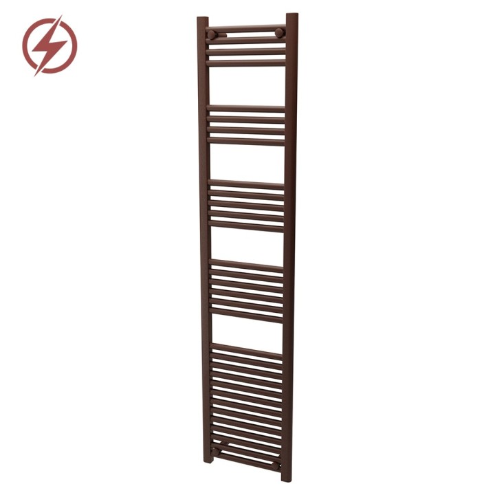 400mm  x 1800mm  Straight Mocha Heated Bathroom Towel Rail