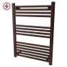 600mm  x 800mm  Straight Mocha Heated Bathroom Towel Rail