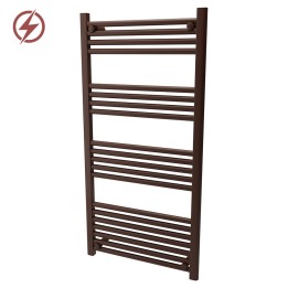 600mm  x 1200mm  Straight Mocha Heated Bathroom Towel Rail