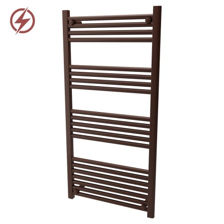 600mm  x 1200mm  Straight Mocha Heated Bathroom Towel Rail