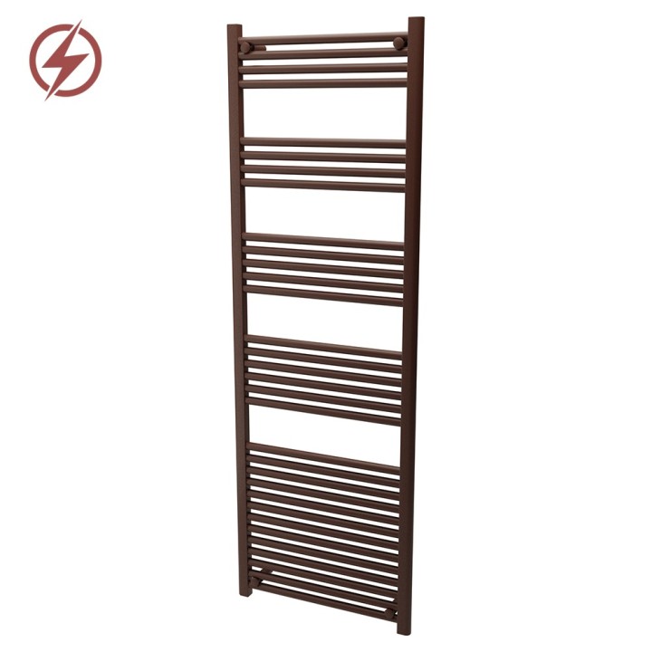 600mm  x 1800mm  Straight Mocha Heated Bathroom Towel Rail