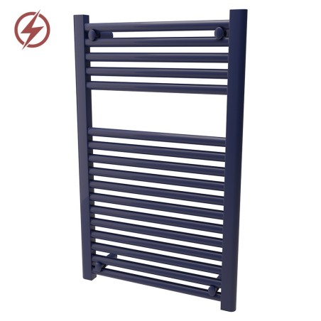 500mm  x 800mm Straight Sapphire Blue Heated Bathroom Towel Rail