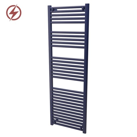 500mm  x 1500mm Straight Sapphire Blue Heated Bathroom Towel Rail