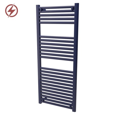 500mm  x 1200mm Straight Sapphire Blue Heated Bathroom Towel Rail