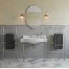 600mm (w) x 1400mm (h) Hilton Chrome Traditional Floor Mounted Electric Towel Rail Radiator - Single Heat