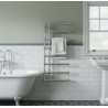 500mm (w) x 1200mm (h) Hampton Chrome Traditional Wall Mounted Electric Towel Rail Radiator (Single Heat or Thermostatic Option)