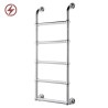 500mm (w) x 1200mm (h) Hastings Chrome Traditional Wall Mounted Electric Towel Rail Radiator - Single Heat