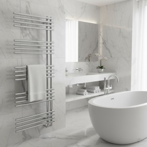 500mm (w) x 1200mm (h) Avantis Chrome Designer Electric Towel Rail (Single Heat or Thermostatic)