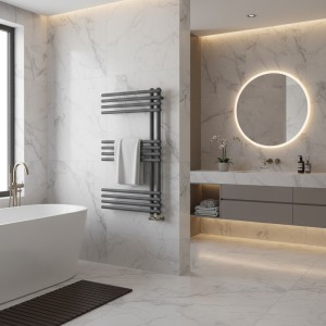 500mm (w) x 800mm (h) Avantis Anthracite Designer Electric Towel Rail (Single Heat or Thermostatic)
