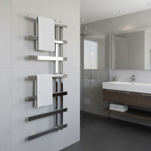 500mm (w) x 1200mm (h) Darley Chrome Designer Electric Towel Rail (Single Heat or Thermostatic)