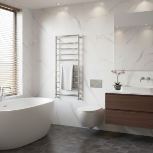 500mm (w) x 900mm (h) Trevino Chrome Designer Electric Towel Rail (Single Heat or Thermostatic)