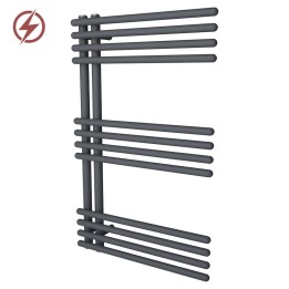 500mm (w) x 800mm (h) Avantis Anthracite Heated Towel Rail