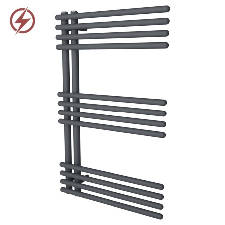 500mm (w) x 800mm (h) Avantis Anthracite Heated Towel Rail