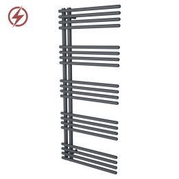 500mm (w) x 1200mm (h) Avantis Anthracite Heated Towel Rail