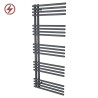 500mm (w) x 1200mm (h) Avantis Anthracite Heated Towel Rail