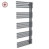 500mm (w) x 1200mm (h) Avantis Anthracite Heated Towel Rail