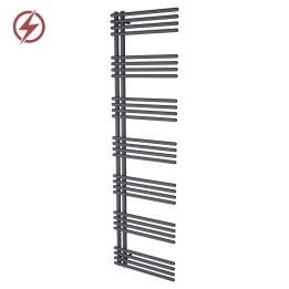 500mm (w) x 1500mm (h) Avantis Anthracite Heated Towel Rail