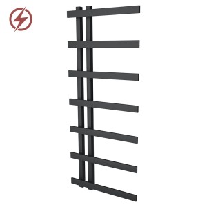 500mm (w) x 1200mm (h) Darley Black Designer Electric Towel Rail (Single Heat or Thermostatic)