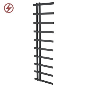 500mm (w) x 1800mm (h) Darley Black Designer Electric Towel Rail (Single Heat or Thermostatic)
