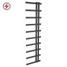 500mm (w) x 1800mm (h) Darley Black Heated Towel Rail