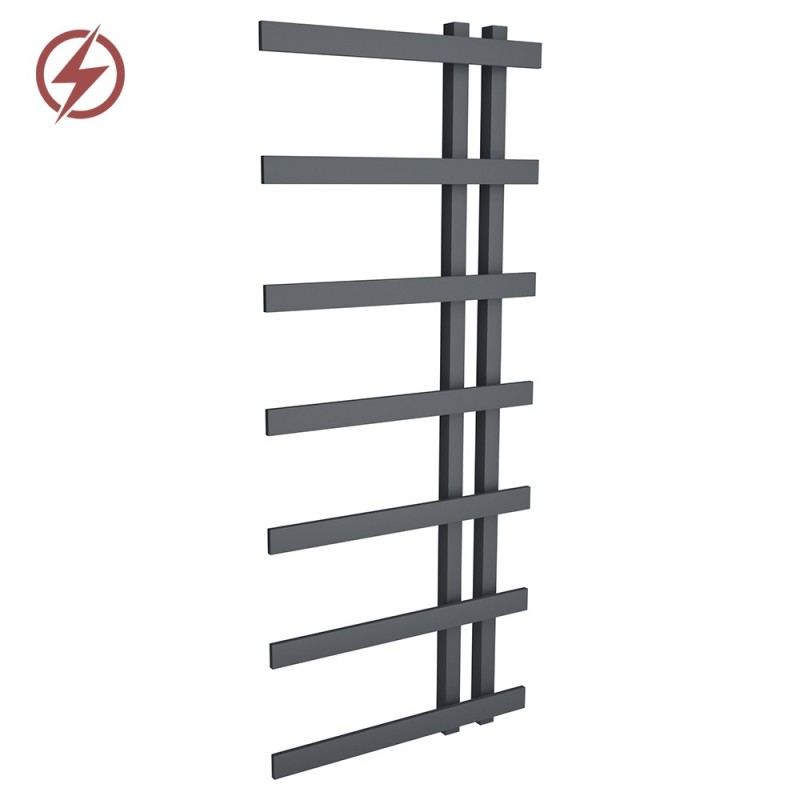 500mm (w) x 1200mm (h) Darley Anthracite Heated Towel Rail