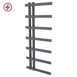500mm (w) x 1200mm (h) Darley Anthracite Heated Towel Rail