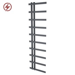 500mm (w) x 1800mm (h) Darley Anthracite Heated Towel Rail