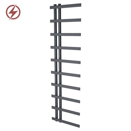 500mm (w) x 1800mm (h) Darley Anthracite Heated Towel Rail