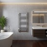 500mm (w) x 900mm (h) Seren Chrome Heated Towel Rail - closeup