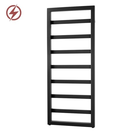 500mm (w) x 1300mm (h) Davina Black Square Tube Towel Rail