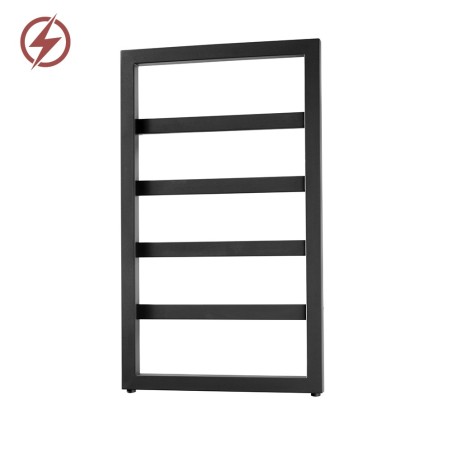500mm (w) x 800mm (h) Davina Black Square Tube Towel Rail