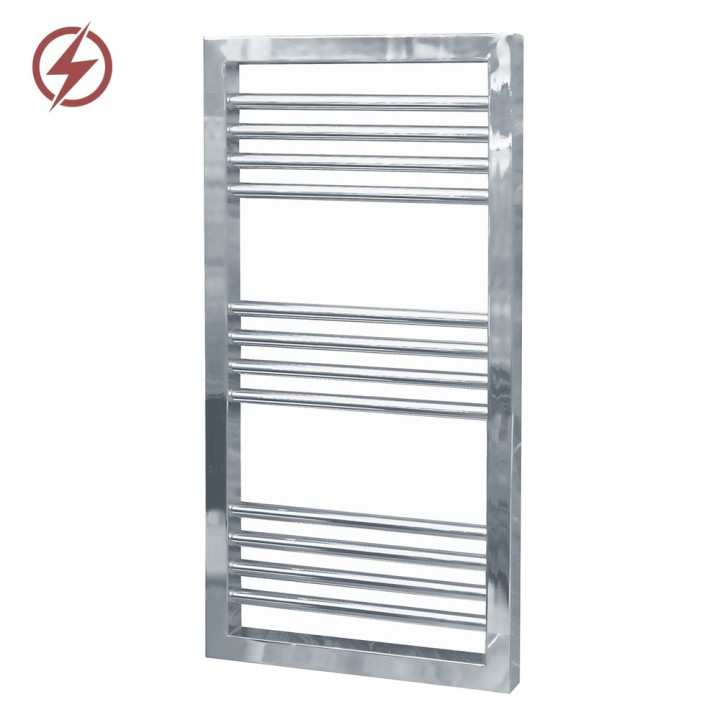 500mm (w) x 900mm (h) Seren Chrome Heated Towel Rail
