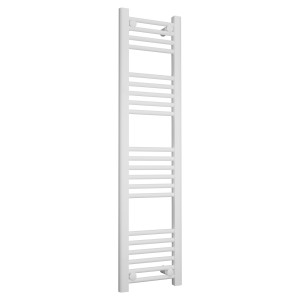 300mm (w) x 1200mm (h) Straight White Towel Rail