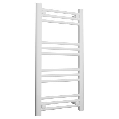 400mm (w) x 800mm (h) Straight White Towel Rail