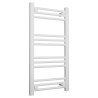 400mm (w) x 800mm (h) Straight White Towel Rail